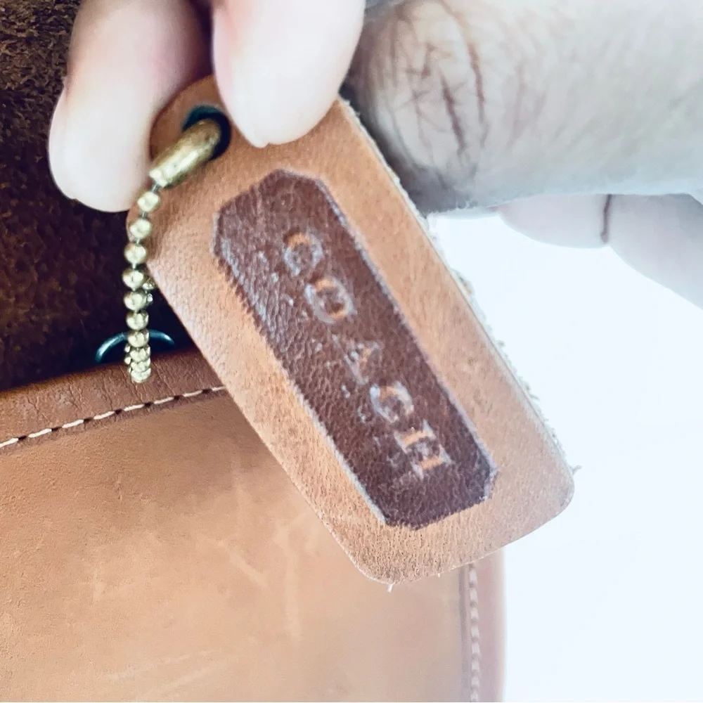 Coach Vintage Leather Tan Single Flap Crossbody Shoulder Cognac Bag - Picture 3 of 16